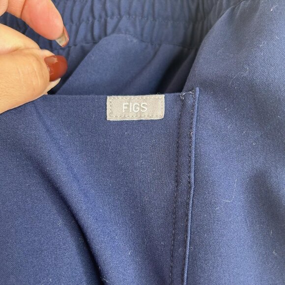 FIGS Zamora Jogger High Waisted Scrub Pants Womens XL Navy Zip Cargo Technical - Picture 7 of 12